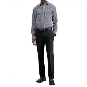 NWT Reaction Kenneth Cole Stretch Slim Fit Dress Pants Black 36 x 30